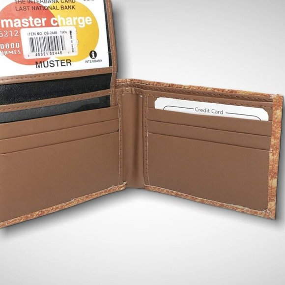 men’s genuine leather Ostrich Embossed wallet - Picture 4 of 5